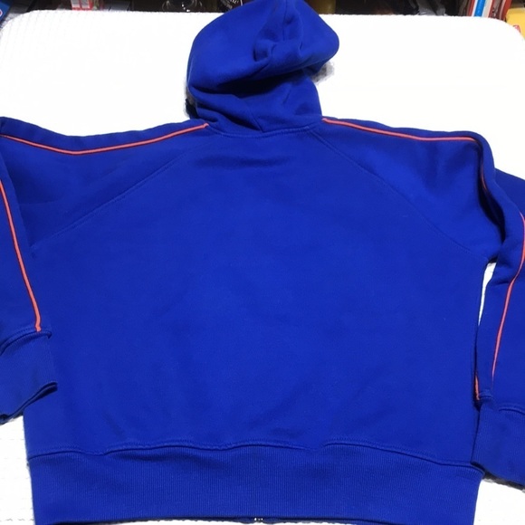 Colosseum Boise State Jacket Men XL Hood Zip Font Navy Orange Pockets Throwback - Picture 7 of 12